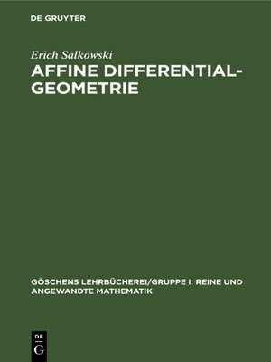 cover image of Affine Differentialgeometrie